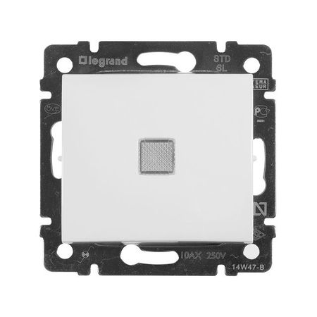 переключатель Legrand Valena 1-клавишный с подсветкой IP20 белый