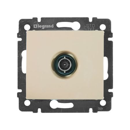 розетка оконечная Legrand Valena телевизионная пластиковая слоновая кость