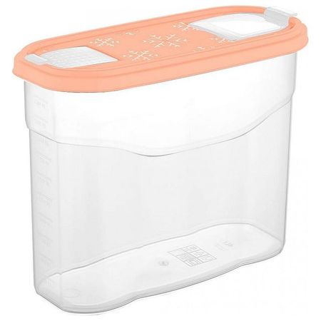 банка для продуктов PLAST TEAM Bergen 2,5л круглая пластик персиковая карамель