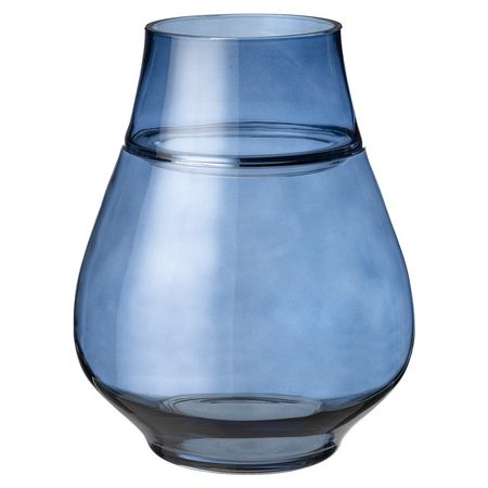 ваза BRONCO Nova blue 16х20см стекло синяя