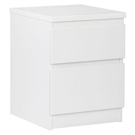 тумба прикроватная КАСТОР 2 ящика 370x490x400мм Белый ЛДСП