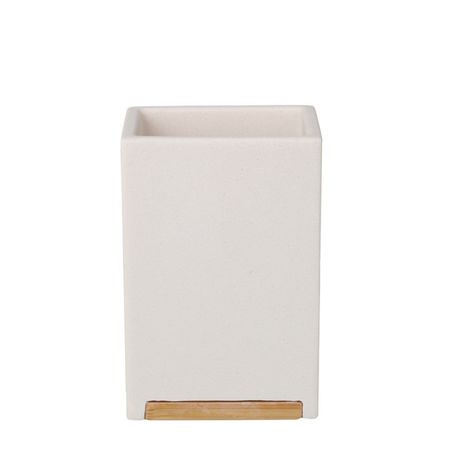 стакан для зубных щеток VITARTA Square полирезин белый