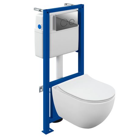 комплект инсталляции CERSANIT Link Pro Brasko Smart 40см 3в1 унитаз клавиша хром