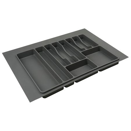 лоток для столовых приборов Lemaх в базу 800мм 485х725х45мм вулканический серый пластик