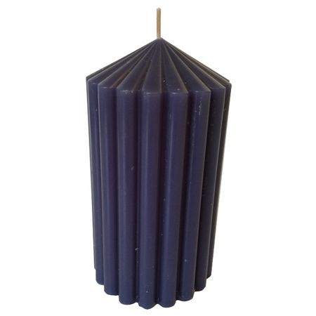 свеча-столбик 7х14см 21ч/г графит рифлёный без аромата