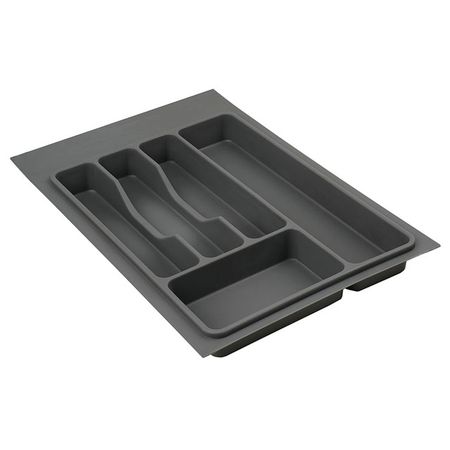 лоток для столовых приборов Lemaх в базу 400мм 485х325х45мм вулканический серый пластик