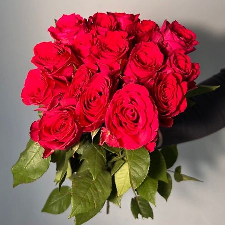 Букет живых цветов ЦВЕТЫ ДЛЯ ВАС Букет из 21 розовых роз (Кения)