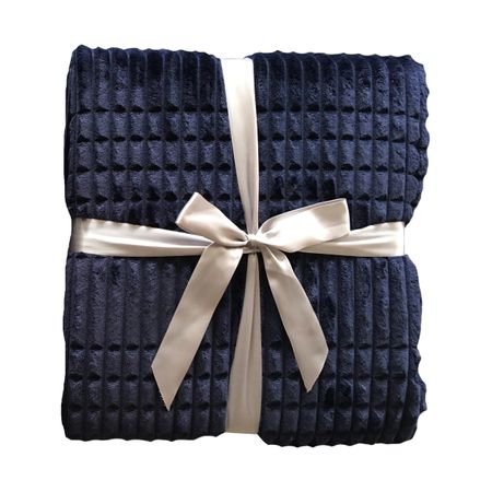 плед TODELIA 140х180см темно-синий, арт.EDCF01DB-180 лейбовиц кари снежное счастье когда за окном темно и холодно укутайся в любимый плед завари чай и насладись тишиной