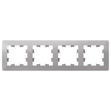 рамка 4 поста SYSTEME ELECTRIC Atlas Design AIR алюминий