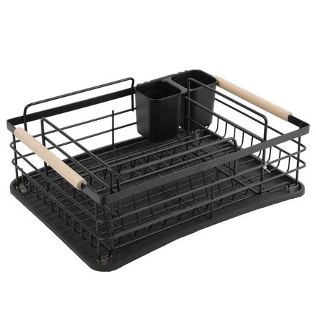 сушилка для посуды TODELIA 21х30х13см железо, пластик черная