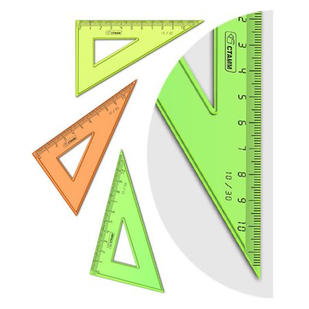 треугольник 10см СТАММ Neon пластик в асс-те
