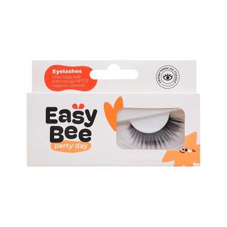Накладные ресницы EASYBEE PARTY DAY EYELASHES COLOR №101  цветные черно-синие раскраски в квадрате color v 4