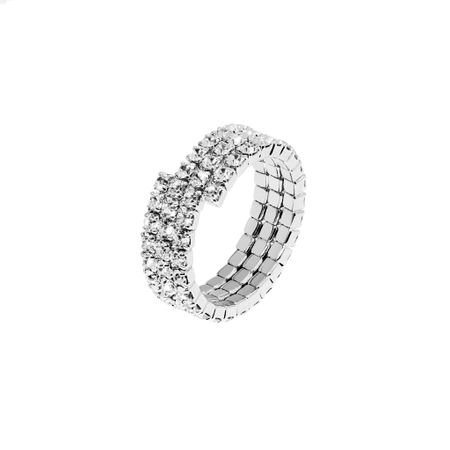 MYSTIQUE MIRAGE Кольцо Radiant Bond Ring - Silver Crystal