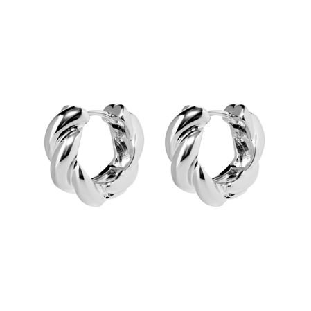 PLAIN STUDIO Серьги Braided Earrings - Silver