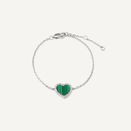 PLAIN STUDIO Браслет Malachite Heart Bracelet