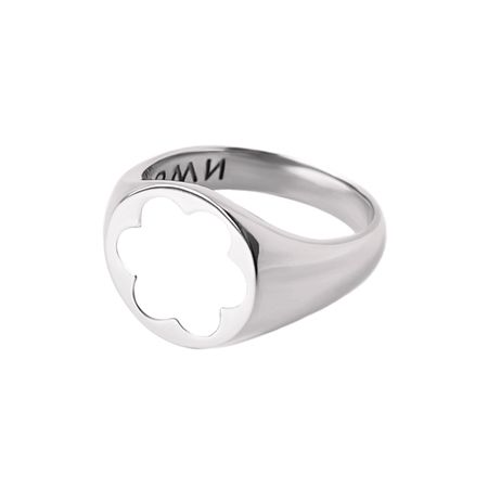 MOONSWOON Кольцо-печатка Silver Forget-Me-Not Ring – White кэндзи цурута незабудка forget me not манга