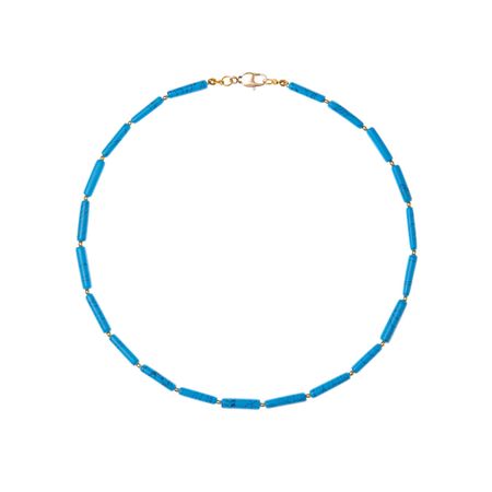 HOLLY JUNE Колье Turquoise Tube Necklace