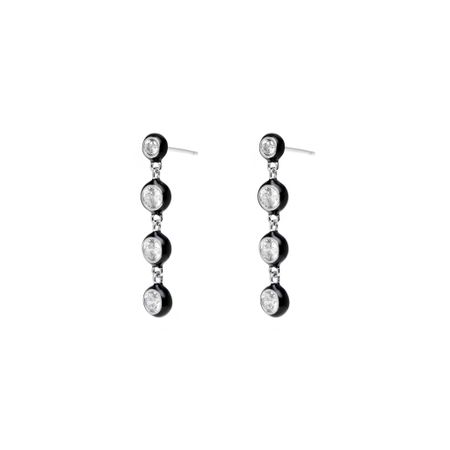 VIVA LA VIKA Серьги Crystal Black Strings Earrings
