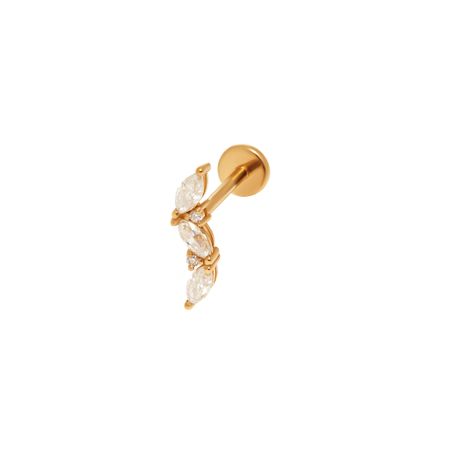 VIVA LA VIKA PIERCING LAB Лабрет Zipper Stud Earring – Gold