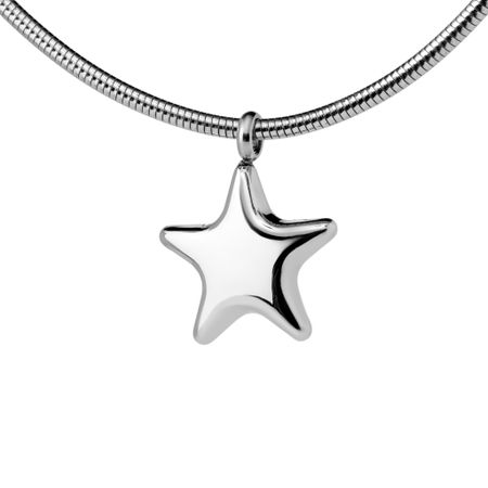 DÉJÀ VU Колье Braced Frame Star Necklace - Silver