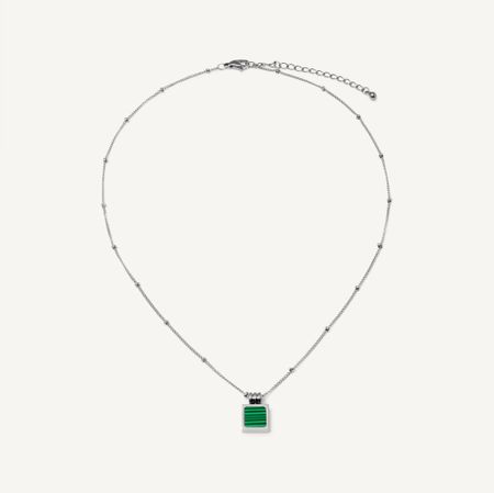 PLAIN STUDIO Колье Malachite Cube Necklace