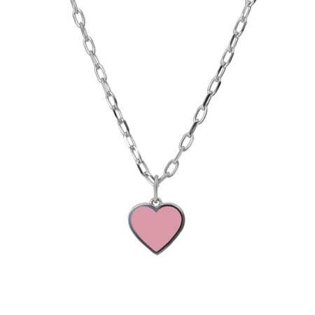 MOONSWOON Колье Silver Pink Heart Necklace