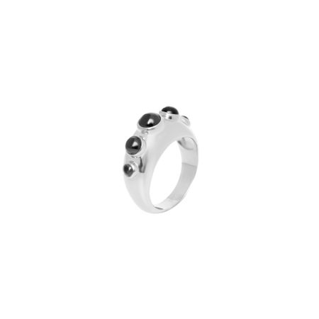 VIVA LA VIKA Кольцо Five Stones Silver Ring – Black