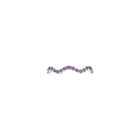 VIVA LA VIKA Кольцо Wave Pave Ring – Silver Violet