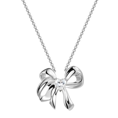 VIVA LA VIKA Колье Hearty Bow Necklace - Silver