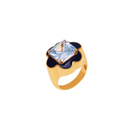 VIVA LA VIKA Кольцо Stern Flower Ring – Black