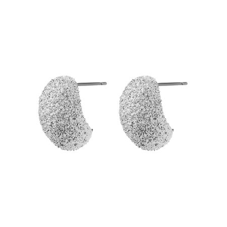 MYSTIQUE MIRAGE Серьги Fuzzy Oval Earrings – Silver