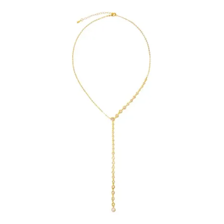 DÉJÀ VU Колье Crystal Tie Necklace- Gold