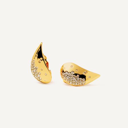 PLAIN STUDIO Клипсы Drop Scattering Earrings - Gold