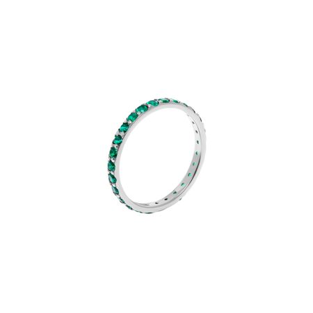 VIVA LA VIKA Кольцо Pave Ring – Silver Green