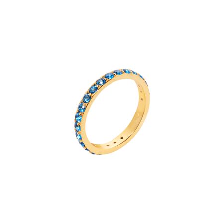 VIVA LA VIKA Кольцо Pave Ring - Gold Blue