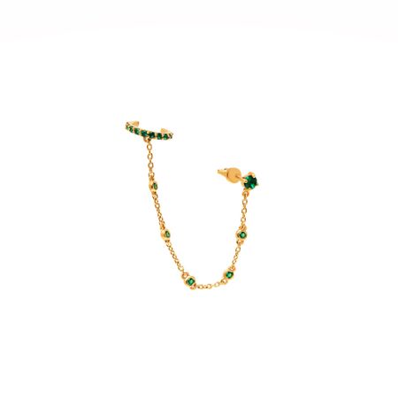 VIVA LA VIKA Кафф Dangling Green Cuff