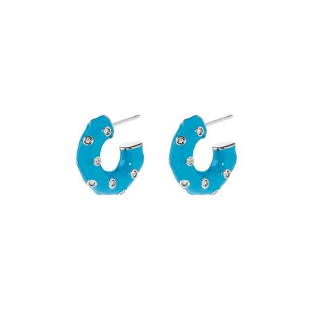 VIVA LA VIKA Серьги Dainty Donut Earrings – Blue