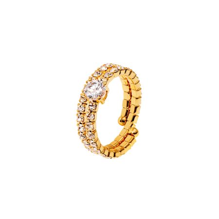 MYSTIQUE MIRAGE Кольцо Twinkle Gold Trace Ring – Crystal