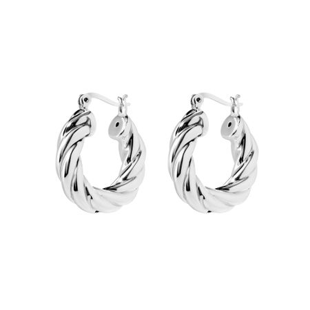 PLAIN STUDIO Серьги Silver Rope Earrings