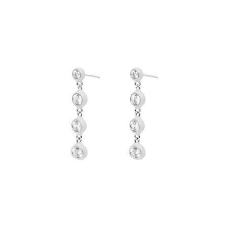 VIVA LA VIKA Серьги Crystal White Strings Earrings