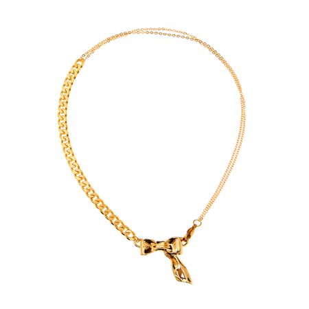 FREE FORM Колье Golden Chain Necklace With A Bow