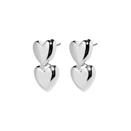 MYSTIQUE MIRAGE Серьги Double Heart Earrings - Silver