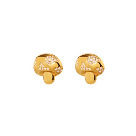 VIVA LA VIKA Серьги Gold Crystal Mushroom Earrings