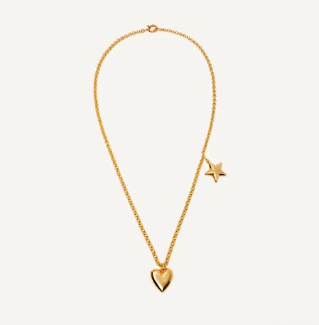 TIMELESS PEARLY Колье Gold Chain With Heart And Star Charm