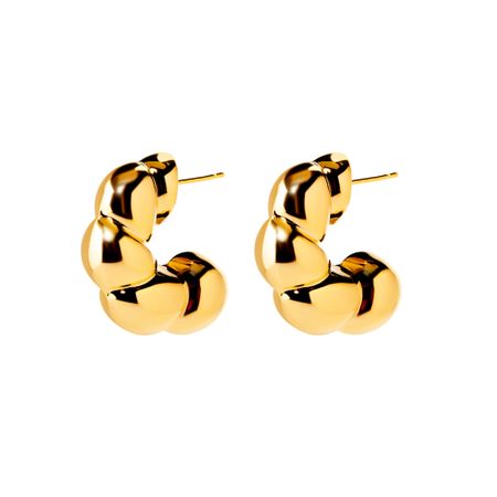PLAIN STUDIO Серьги Plump Curved Earrings – Gold