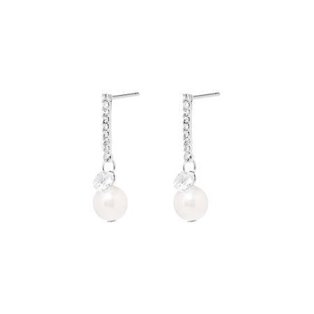 MYSTIQUE MIRAGE Серьги Dangling Pearls Earrings - Silver