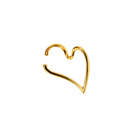 FREE FORM Кафф Gold Cuff In The Shape Of A Heart