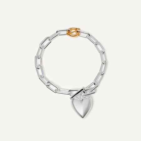 TIMELESS PEARLY Колье Silver Chain With Heart Charm