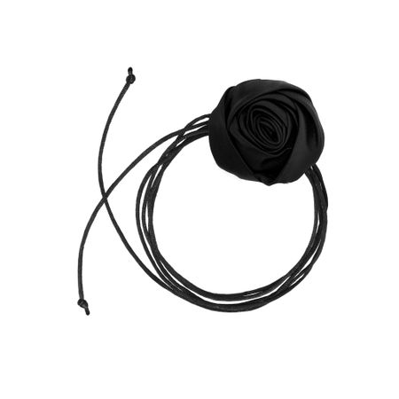PETIT MOMENTS Колье Rosette Tie Necklace - Black
