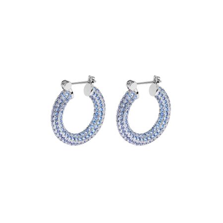 VIVA LA VIKA Серьги Pave Hoops - Light Blue